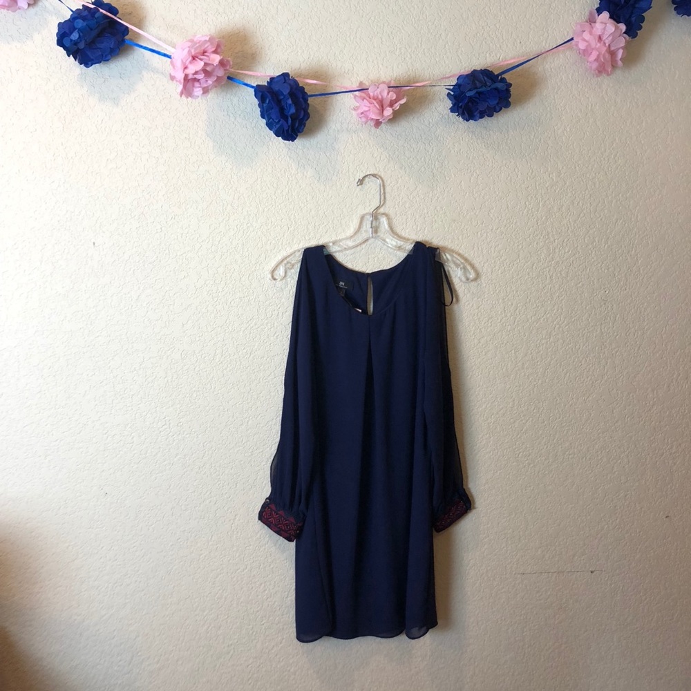 San Francisco Navy Cold Shoulder Dress